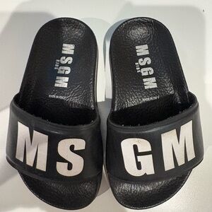MSGM Black Slides for kids